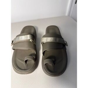 Suicoke Padri-t Olive Green Toe Loop Slides Mens Adjustable Strap Sandals Sz 12